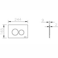 Клавиша смыва Vitra Origin Белая арт-740-2400 — фото 2, Кнопки смыва