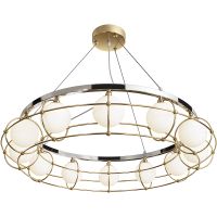 Подвесной светильник Maytoni Modern Carcass Белый Золото Хром арт-MOD312PL-12GCH — фото 1, Подвесные светильники