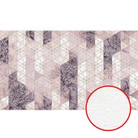 Фреска Ortograf Grafika Natura 31536 Фактура бархат FX Флизелин (4,7*2,7) Розовый/Сиреневый, Геометрия/Цветы арт-31536 (бархат FX) — фото 1, Фрески