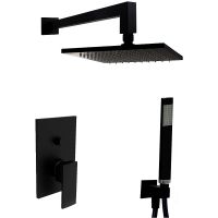 Душевая система Paffoni Elle Черная матовая арт-KITEL015NO/M — фото 1, Встраиваемые душевые комплекты