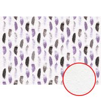 Фреска Ortograf Levity 33397 Фактура бархат FX Флизелин (4*2,7) Белый/Фиолетовый/Черный, Перья/Геометрия арт-33397 (бархат FX) — фото 1, Фрески