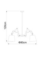 Люстра Artelamp Pinocchio Белая Светлое дерево арт-A5700LM-5WH — фото 5, Люстры