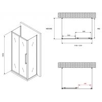 Товар: Душевой уголок Abber Schwarzer Diamant 120x50 профиль Черный стекло прозрачное арт-AG30120BH-S50B-S50B - фото 5 Душевой уголок Abber Schwarzer Diamant 120x50 профиль Черный стекло прозрачное арт-AG30120BH-S50B-S50B — фото 5, Прямоугольные душевые уголки
