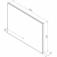 Зеркало Континент Trezhe 1200x700 с подсветкой с бесконтактным выключателем арт-ЗЛП533 — фото 9, Зеркала в ванную комнату