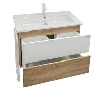 Товар: Тумба под раковину Grossman Солис 85 Дуб сонома Белая арт-108502 - фото 2 Тумба под раковину Grossman Солис 85 Дуб сонома Белая арт-108502 — фото 2, Тумбы под раковину