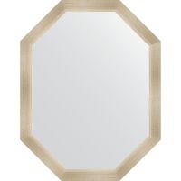 Зеркало Evoform Octagon 70x90 в багетной раме - Травленое серебро 59 мм арт-BY 7044 — фото 1, Зеркала в ванную комнату