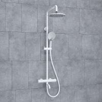 Душевая система WasserKRAFT с термостатом Белый матовый арт-A188.067.058.WM Thermo — фото 11, Душевые стойки