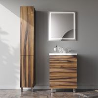 Шкаф пенал AM.PM Gem 30 L Орех арт-M90CSL0306HF — фото 6, Пеналы для ванной комнаты