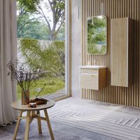 Шкаф пенал Aqwella Urban 35 подвесной Дуб Давос арт-URB0535DD — фото 2, Пеналы для ванной комнаты