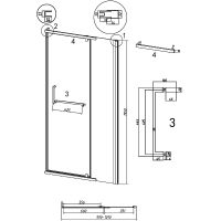 Товар: Душевая дверь Grossman Pragma 100 профиль Хром стекло прозрачное арт-100.K33.03.100.10.00 - фото 11 Душевая дверь Grossman Pragma 100 профиль Хром стекло прозрачное арт-100.K33.03.100.10.00 — фото 11, Распашные душевые двери