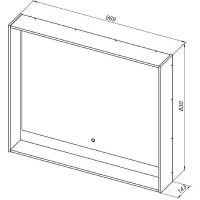 Зеркало Aquanet Милан 100 с подсветкой Белый глянец с сенсорным выключателем арт-306372 — фото 3, Зеркала в ванную комнату