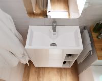 Тумба с раковиной 1MarKa Lido 60Н Белый глянец арт-У83298 — фото 4, Тумбы с раковиной