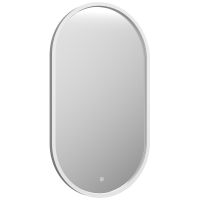 Зеркало Континент Prime 450х800 с подсветкой Белое с сенсорным выключателем арт-ЗЛП1099 — фото 1, Зеркала в ванную комнату