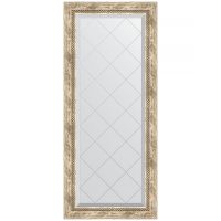 Зеркало Evoform Exclusive-G 123х53 с гравировкой в багетной раме - Прованс с плетением 70 мм арт-BY 4048 — фото 1, Зеркала в ванную комнату