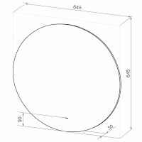 Зеркало Континент Ajour D 645 с подсветкой с бесконтактным выключателем арт-ЗЛП399 — фото 9, Зеркала в ванную комнату