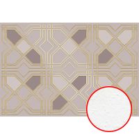 Фреска Ortograf Forma 32631 Фактура бархат FX Флизелин (4*2,7) Бежевый/Золото, Геометрия/Абстракция арт-32631 (бархат FX) — фото 1, Фрески