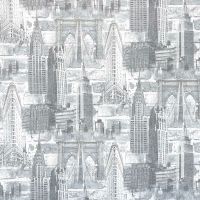 Обои Solo New York Винил на флизелине (1,06*10) Серый, Город арт-SL8631-23 — фото 1, Обои для стен