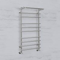 Водяной полотенцесушитель Terminus Ватра П8 500x800 с полкой Хром, нижнее подключение, G 1/2" ВР, с угловым соединением арт-4670078529503 — фото 3, Водяные полотенцесушители