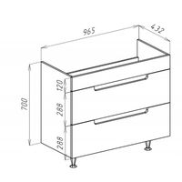 Тумба под раковину Bellezza Сириус 100 Капучино арт-4630217660450 — фото 2, Тумбы под раковину