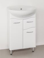 Тумба под раковину Style Line Эко Волна 11 Антик 55 Белый глянец арт-ЛС-00000098 — фото 2, Тумбы под раковину