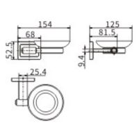 Мыльница CeramaLux Gamma Хром арт-12304 — фото 2, Мыльницы