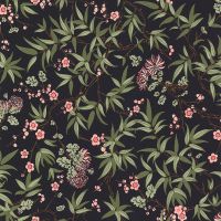 Обои Lutece Les Essentiels Винил на флизелине (0,53*10,05) Черный/Зеленый, Цветы арт-11211411 — фото 1, Обои для стен