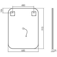 Зеркало Silver Mirrors Паллада 69 с подсветкой с сенсорным выключателем и диммером арт-LED-00002242 — фото 7, Зеркала в ванную комнату