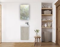 Тумба под раковину Bellezza Комо 40 подвесная Дуб светлый арт-4639005180477 — фото 4, Тумбы под раковину