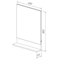 Зеркало Lemark Romance 60 Белый глянец с кнопочным выключателем арт-LM07R60Z — фото 5, Зеркала в ванную комнату