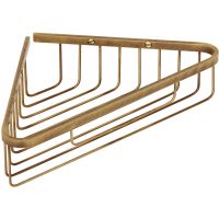 Полка корзина Migliore Complementi угловая Бронза арт-22029 — фото 1, Полки для ванной и душа