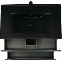 Тумба с раковиной Bond Wave 80 подвесная Графит матовый арт-T01807-S05B — фото 2, Тумбы с раковиной