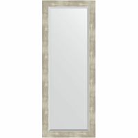 Зеркало Evoform Exclusive 131х51 с фацетом в багетной раме - Алюминий 61 мм арт-BY 1159 — фото 1, Зеркала в ванную комнату