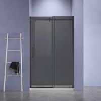 Душевая дверь Vincea Como-N 140 профиль Черный стекло тонированное арт-VDS-4CN140CGB — фото 2, Раздвижные душевые двери