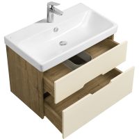Товар: Тумба под раковину Aquaton Оливия 80 подвесная Бежевая Дуб велл арт-1A283101OLVG0 - фото 3 Тумба под раковину Aquaton Оливия 80 подвесная Бежевая Дуб велл арт-1A283101OLVG0 — фото 3, Тумбы под раковину