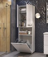 Товар: Шкаф пенал Vigo Plaza 60 с бельевой корзиной Белый арт-pn.PLA.60 - фото 5 Шкаф пенал Vigo Plaza 60 с бельевой корзиной Белый арт-pn.PLA.60 — фото 5, Пеналы для ванной комнаты