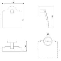 Держатель туалетной бумаги Nofer Niza с крышкой Хром арт-16858.B — фото 2, Держатели туалетной бумаги