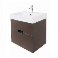 Тумба под раковину Creto Malibu 60 подвесная Chocolate арт-7-1077C — фото 3, Тумбы под раковину