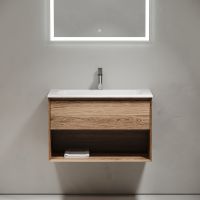 Тумба под раковину Sancos Marmi 1.0 80 подвесная Дуб чарльстон арт-MR1.080ECH — фото 1, Тумбы под раковину