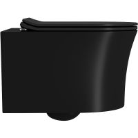 Унитаз Point Вега подвесной Черный матовый с сиденьем Микролифт арт-PN41711BM — фото 3, Подвесные унитазы