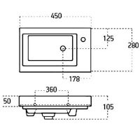 Тумба с раковиной Aquanet Дувр 45 подвесная Белая арт-213041 — фото 11, Тумбы с раковиной