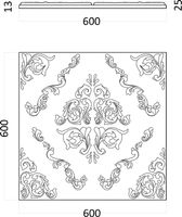 Гипсовая 3д панель Artpole Versalle 600x600 мм арт-М-0035 — фото 9, Гипсовые 3Д панели
