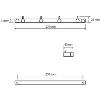 Вешалка для полотенец Bemeta Dark Черная матовая арт-104606100 — фото 2, Крючки для полотенец