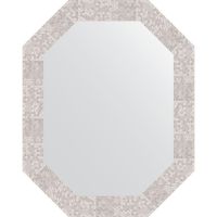 Зеркало Evoform Octagon 57x72 в багетной раме - Соты алюминий 70 мм арт-BY 7098 — фото 1, Зеркала в ванную комнату