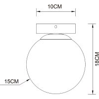 Настенно-потолочный светильник Artelamp Alcor Белый Полированная медь арт-A2224PL-1PB — фото 3, Накладные светильники