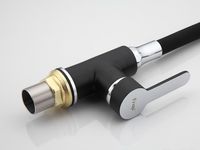 Смеситель для кухни Frap H42 Черный матовый Хром арт-F4042 — фото 4, Смесители для кухни