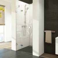 Душевая дверь Ravak Brilliant BSD2-100 B L профиль Хром стекло Transparent арт-0ULABA00Z1 — фото 1, Распашные душевые двери