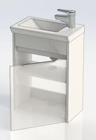 Тумба с раковиной Aquanet Дувр 45 подвесная Белая арт-213041 — фото 7, Тумбы с раковиной