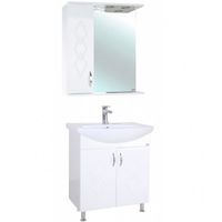 Зеркало со шкафом Bellezza Элеганс 65 L с подсветкой Белое арт-4618610522018 — фото 2, Зеркальные шкафы в ванную