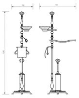 Напольная стойка Migliore Elisabetta Бронза арт-17012 — фото 2, Стойки - набор держателей