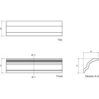 Карниз Европласт 2000x77x81 мм арт-1.50.179 — фото 3, Карнизы